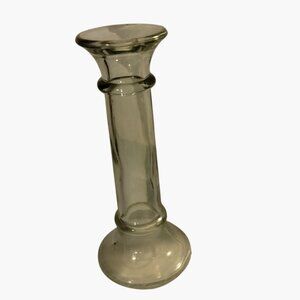 Vintage Clear Glass Bud Vase Candlestick Holder